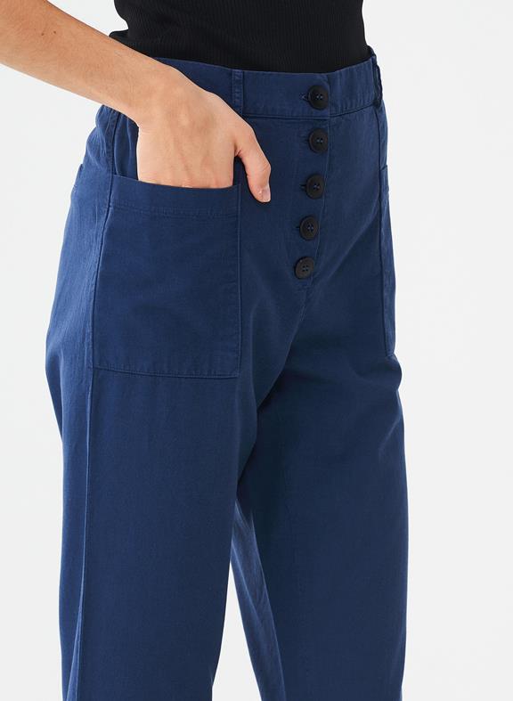 Straight Pants Navy 6
