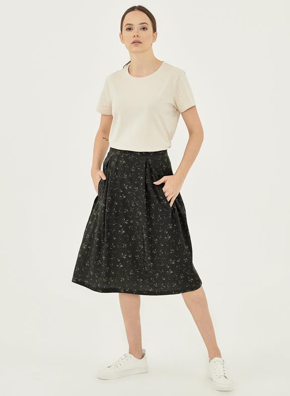 Midi Skirt Print Black 2