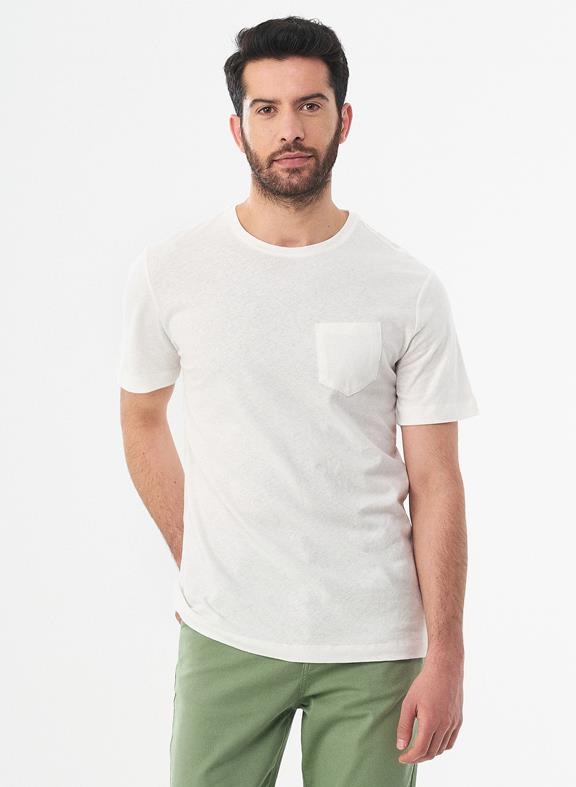 T-Shirt Chest Pocket White via Shop Like You Give a Damn