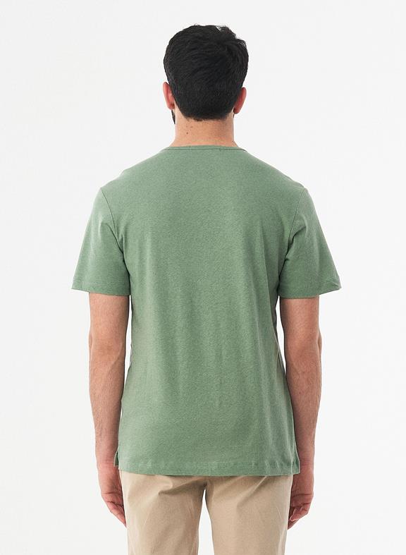 T-Shirt Henley Fern Green 2