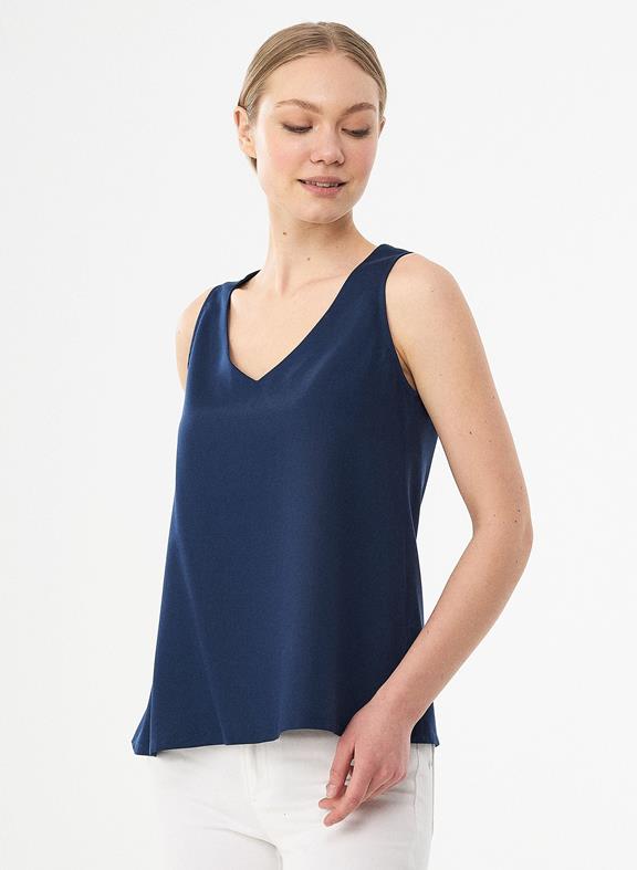 Sleeveless Top Navy from Shop Like You Give a Damn