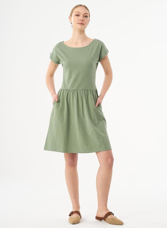 Slub Jersey Dress Fern Green 3