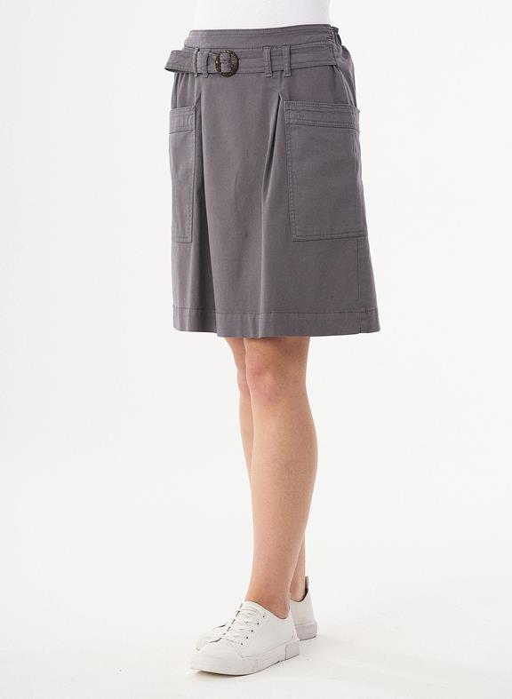 Miniskirt Belt And Buckle Dark Grey 3
