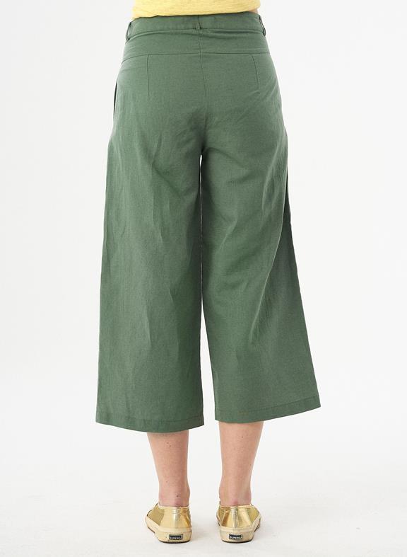 Culotte Pants Linen Mix Green 2