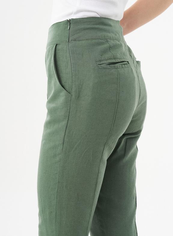 Trousers Linen Mix Green 6