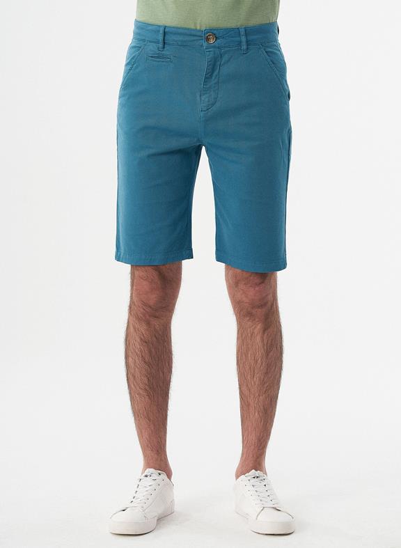Chino Shorts Biologisch Katoen Blauw via Shop Like You Give a Damn
