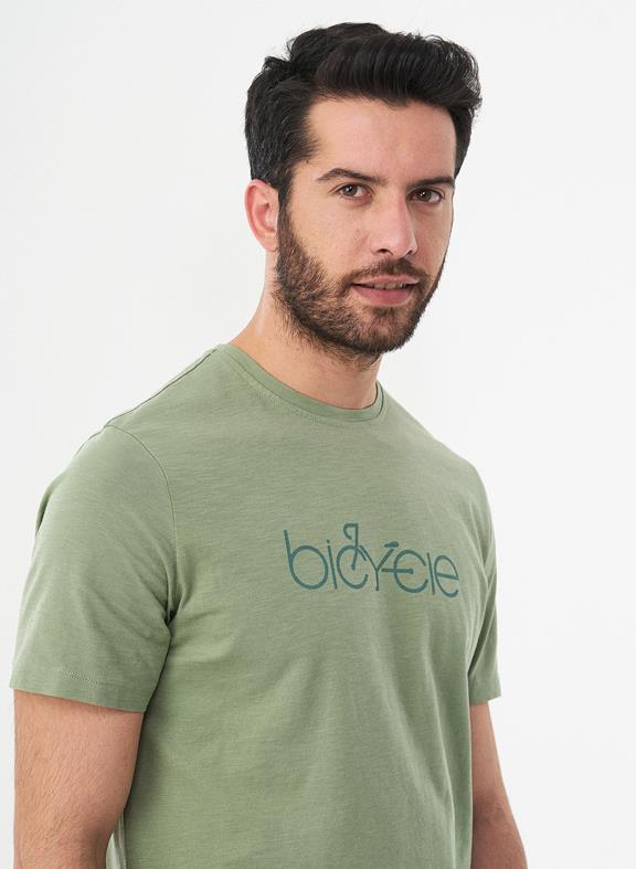 T-Shirt Organic Cotton Bicycle Green from Shop Like You Give a Damn