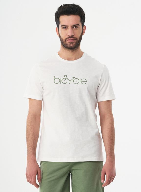 T-Shirt Organic Cotton Bicycle White 1
