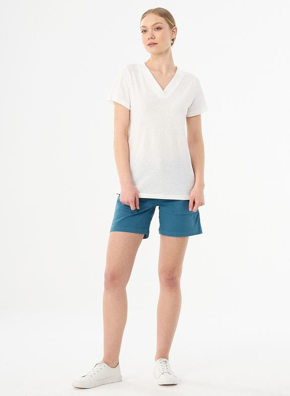 T-Shirt Coton Bio Lin Blanc 2