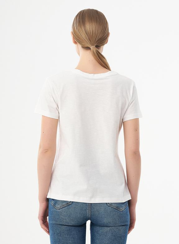 Basic T-Shirt V-Neck Organic Cotton White 3