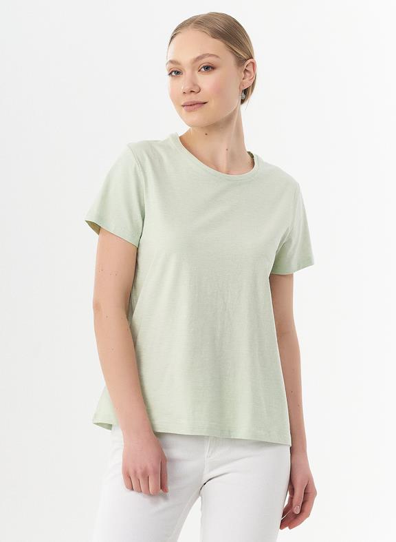 Basic T Shirt Bio Katoen Salie Groen