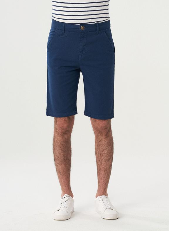 Chino-Shorts Aus Bio-Baumwolle Blau 1