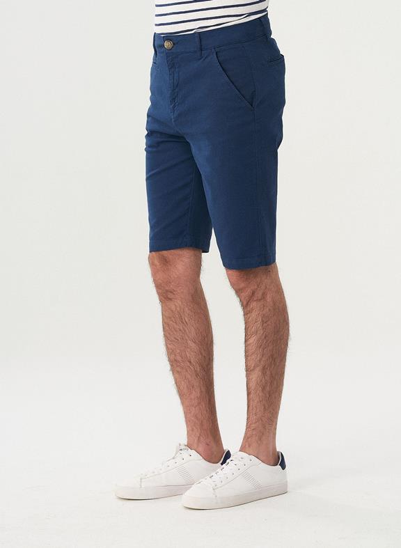 Chino-Shorts Aus Bio-Baumwolle Blau 2