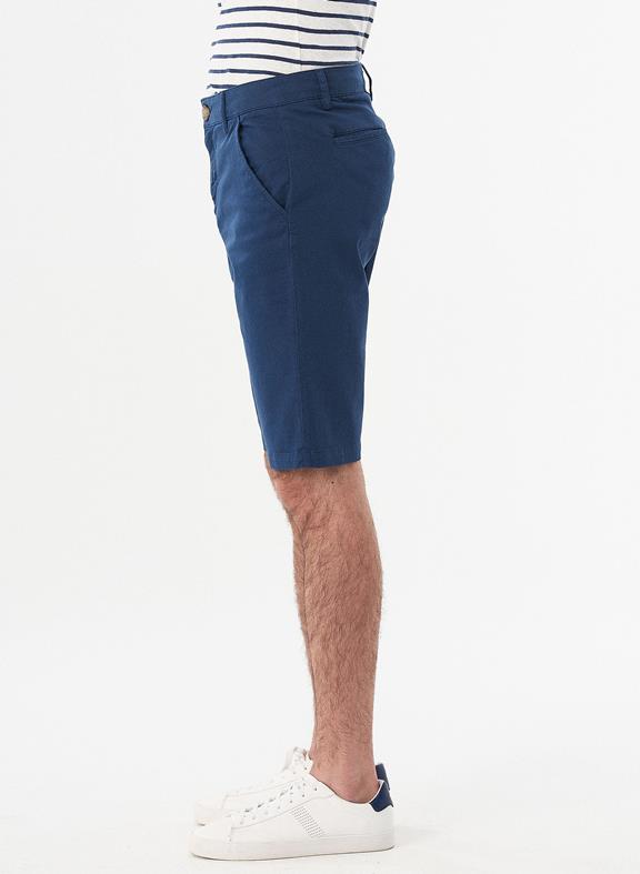 Chino-Shorts Aus Bio-Baumwolle Blau 3