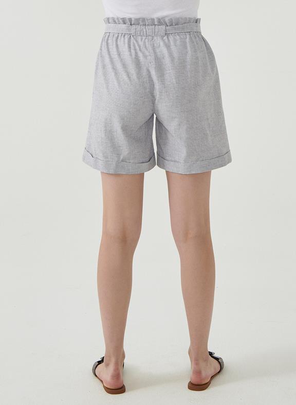 Paperbag Shorts Linen Blend Stripe 4