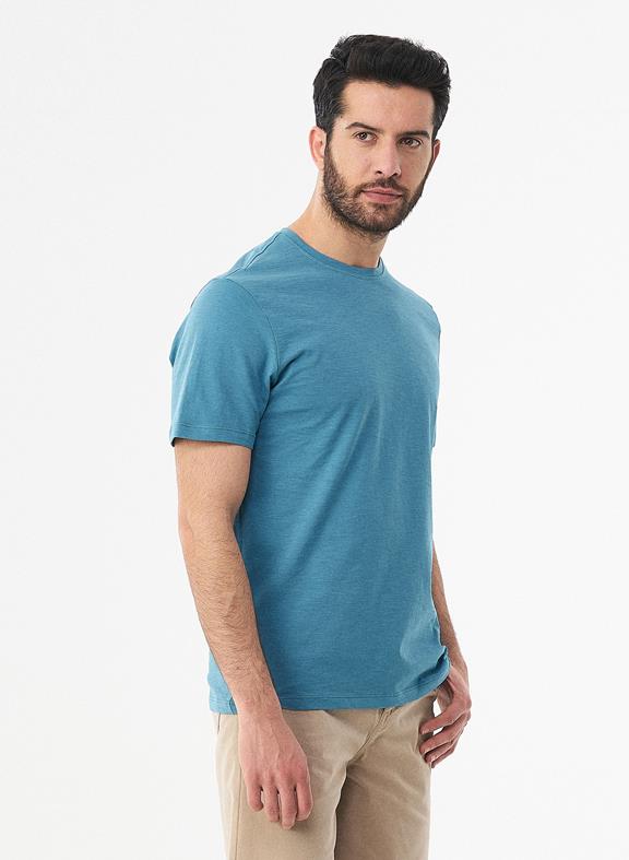 Basic T-shirt Organic Cotton Blue 4