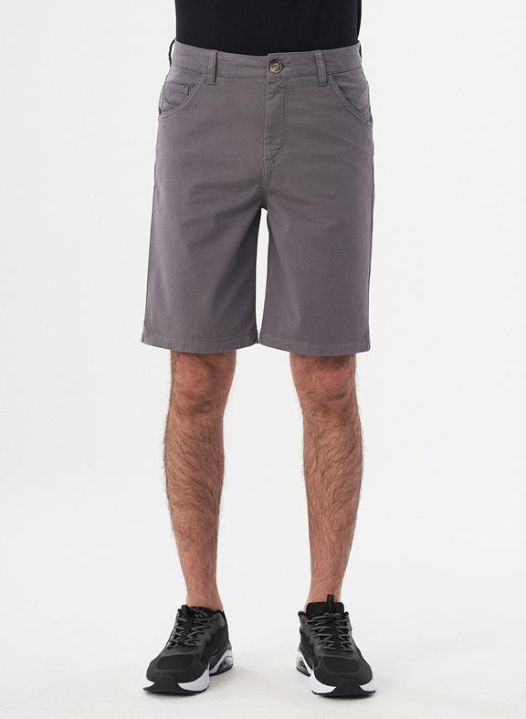 Gray Five-Pocket Shorts 1