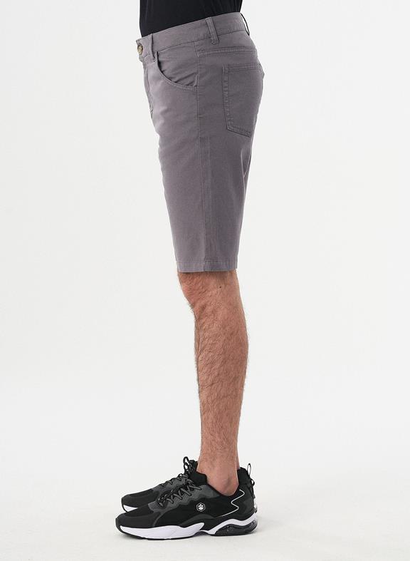 Gray Five-Pocket Shorts 4