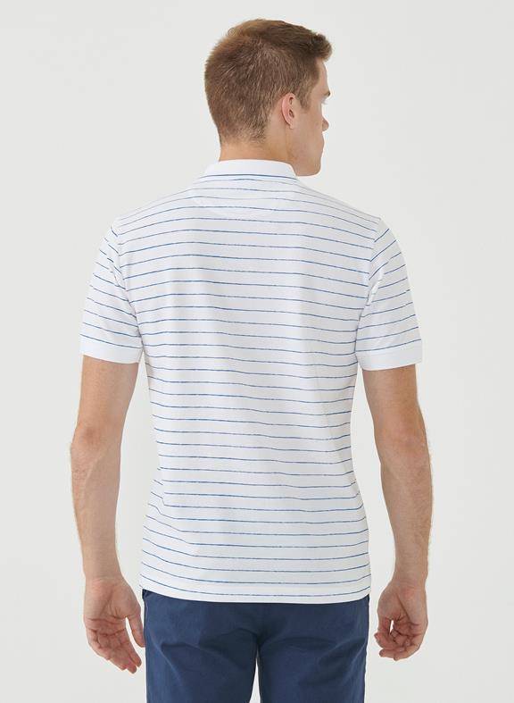 Striped Polo Shirt White 2