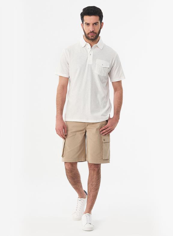 Polo Shirt With Chest Pocket White 2
