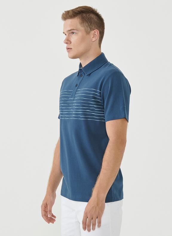 Polo Shirt Lines Navy 3