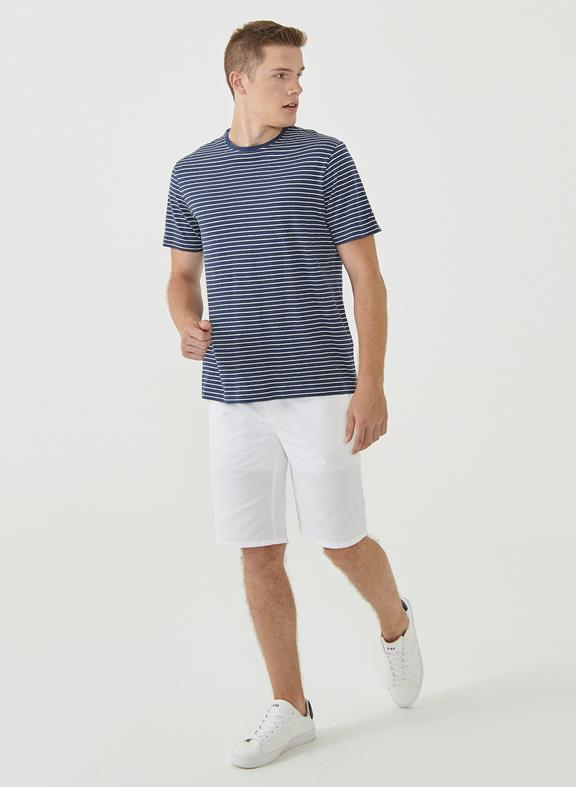 Gestreiftes T-Shirt Navy Off White 2