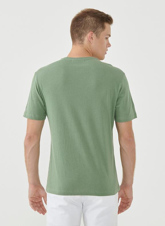 T-Shirt Met Borstzakje Groen 4