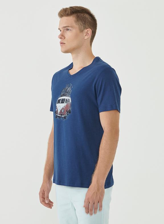T-Shirt California Donkerblauw 3
