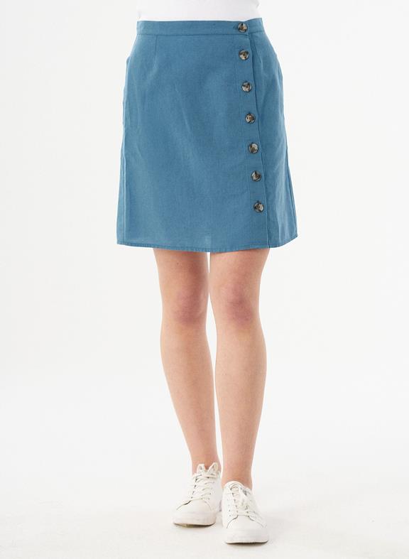 Skirt Buttons Petrol Blue 1