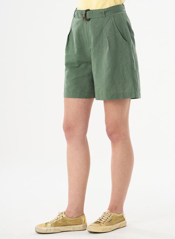 Shorts Tie Belt Green 6