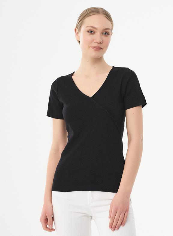 Ribbed T-shirt Organic Cotton Black from Shop Like You Give a Damn