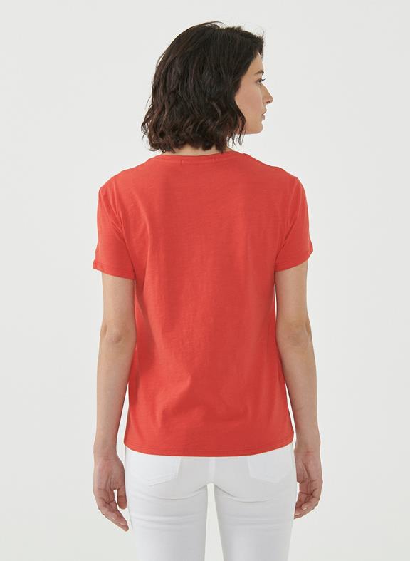 T-Shirt Organic Cotton Print Red 4