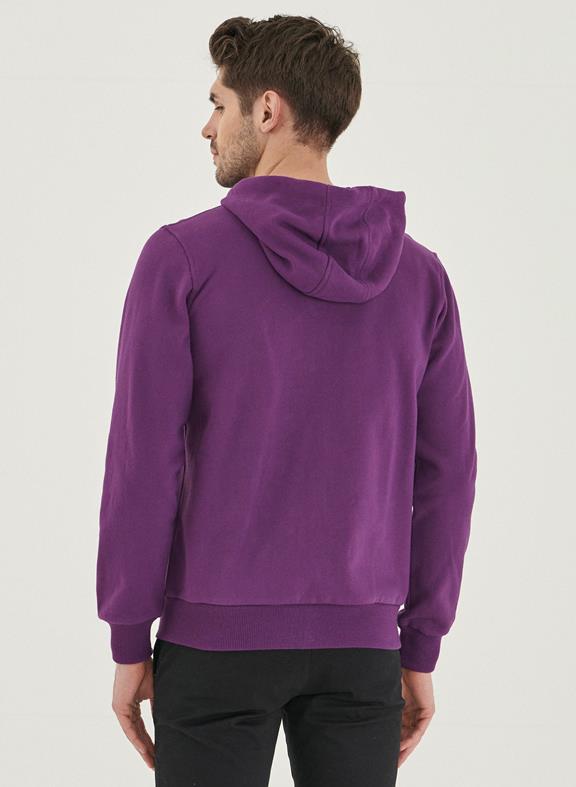 Hooded Sweat Jacket Organic Cotton Purple 3