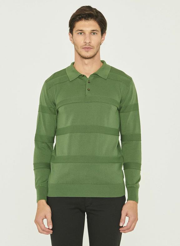 Polo Long Sleeves Organic Cotton Green from Shop Like You Give a Damn