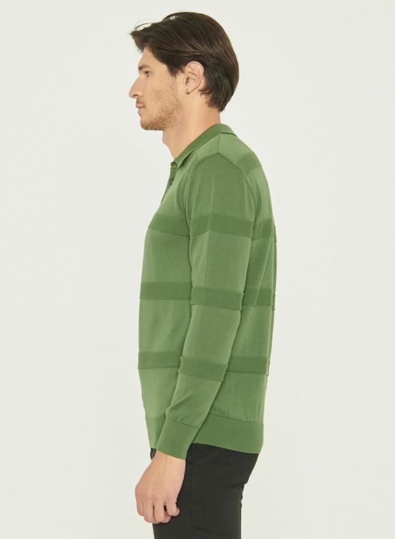 Polo Long Sleeves Organic Cotton Green 3