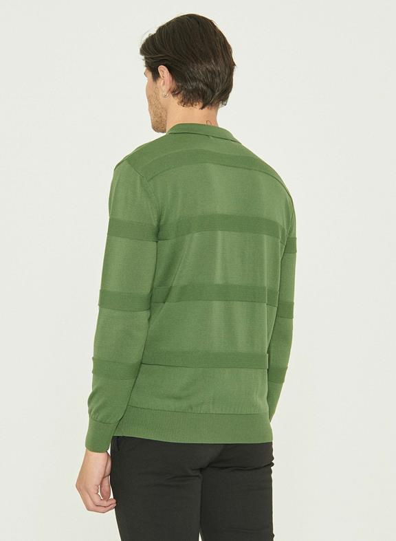 Polo Long Sleeves Organic Cotton Green 4
