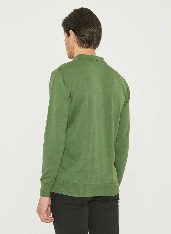 Polo Long Sleeves Organic Cotton Green 4