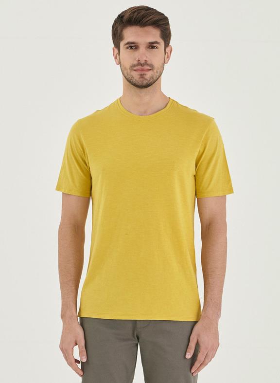 Basic T-Shirt Organic Cotton Yellow via Shop Like You Give a Damn
