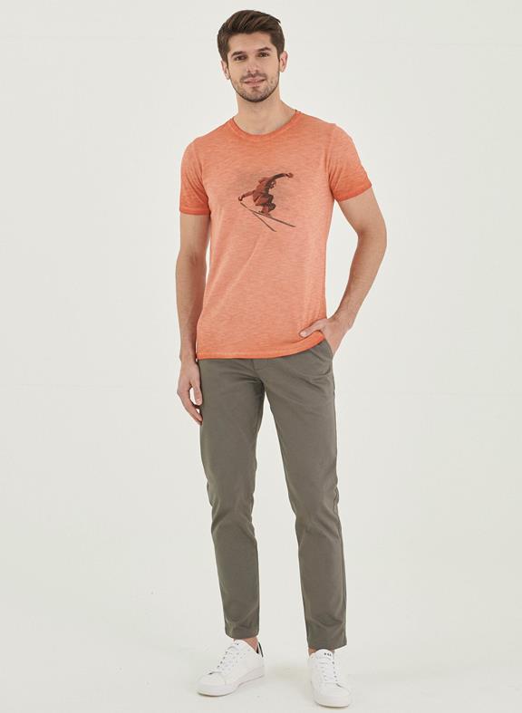 T-Shirt Organic Cotton Print Orange 2