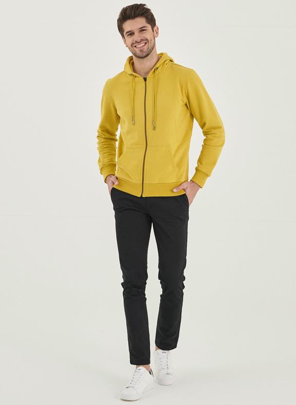 Hooded Sweat Jacket Organic Cotton Dark Yellow 2