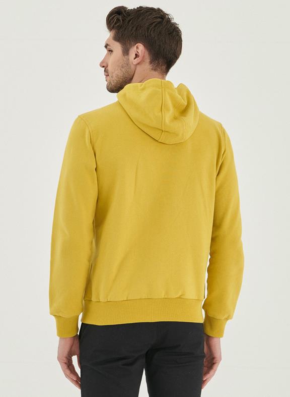 Hooded Sweat Jacket Organic Cotton Dark Yellow 4