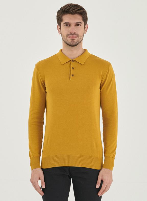 Polo Long Sleeves Organic Cotton Yellow from Shop Like You Give a Damn