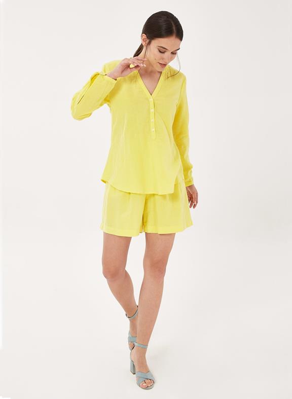 Blouse V-Neck Yellow from Shop Like You Give a Damn