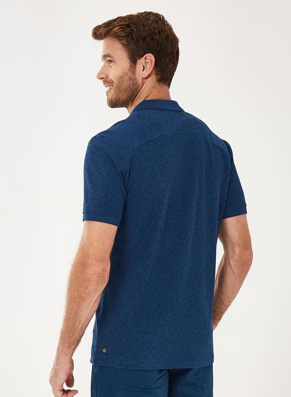 Polo Shirt Zipper Dark Blue 3