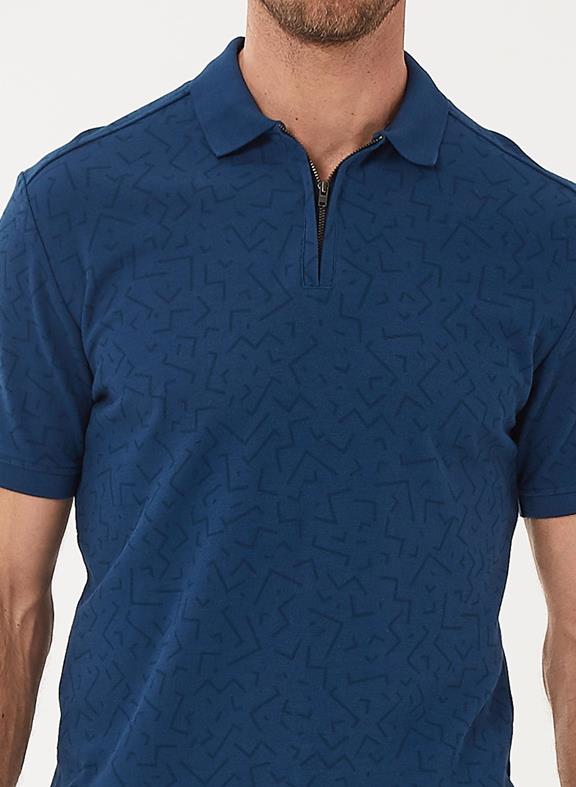 Polo Shirt Zipper Dark Blue 4