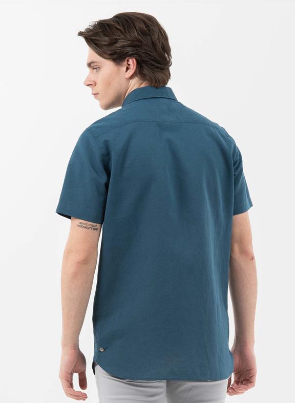 Korte Mouwen Shirt Donkerblauw 2