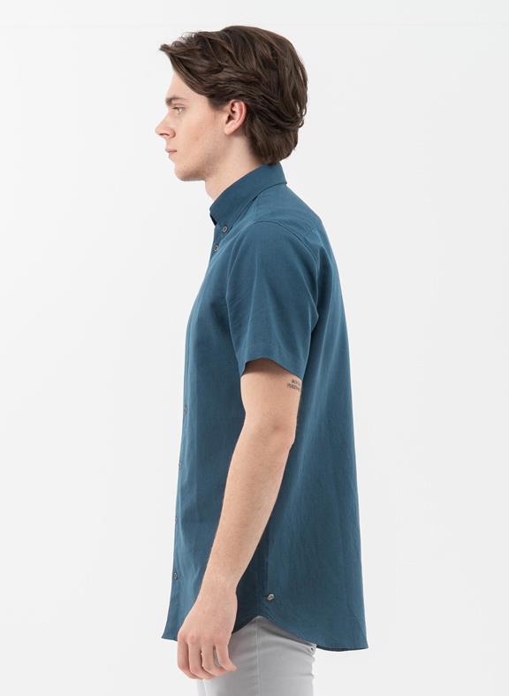 Korte Mouwen Shirt Donkerblauw 3