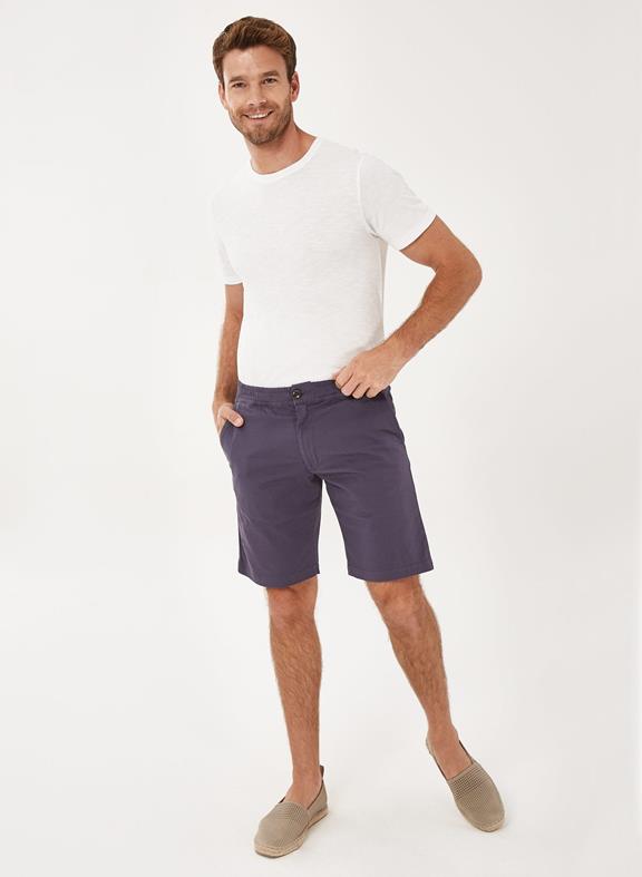 Chino Shorts Purple Gray 2