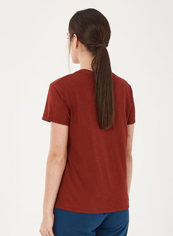 Basic T-Shirt Bruin/Rood 4
