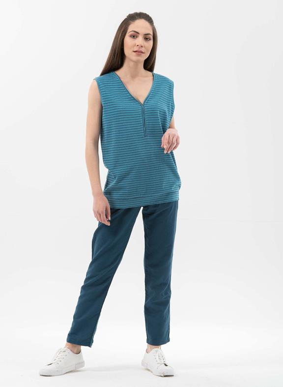 Top V-Hals Blauw from Shop Like You Give a Damn